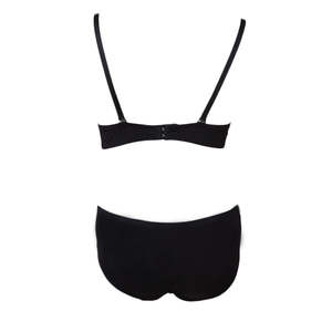 Conjunto de sujetador y bragas de espuma con aros para mujer - Negro - Product Image 2