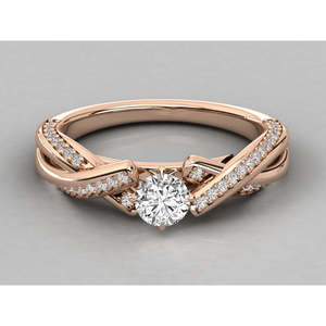 Bague de fiançailles en or 10 carats avec diamant de laboratoire brillant, coupe poire marquise, motif géométrique, bijoux fins, certificat IGI, rhodié - Product Image 5