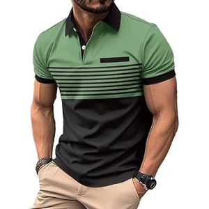 Camisetas de golf con sublimación, camisetas lisas con logotipo personalizado y cuello levantado, polos de talla grande para hombre fabricados por Dress Sports - Product Image 1