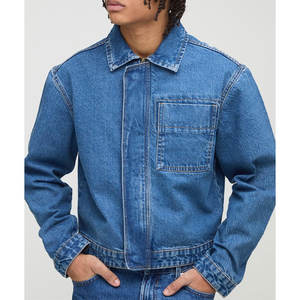 Veste en jean délavé pour hommes manteau en jean chaud d'hiver vêtements de rue vêtements d'extérieur décontractés veste en jean - Product Image 4