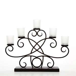 Bougeoirs noirs en métal et Aluminium pour homme, 5 bougeoirs - Product Image 5