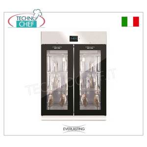 ตู้แช่เย็นสำหรับครัวเชิงพาณิชย์ ตู้เก็บเนื้อปรุงรสแบบเหล็ก พร้อมประตูกระจก 2 บาน ความจุสูงสุด 200 กก. - Product Image 2