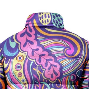 เสื้อแจ็คเก็ตพัฟเฟอร์ผู้ชายสีพื้นแบบลำลองสำหรับฤดูหนาวปี 2024 กันน้ำ กันลม พิมพ์ลายแบบซับลิเมชั่น - Product Image 4