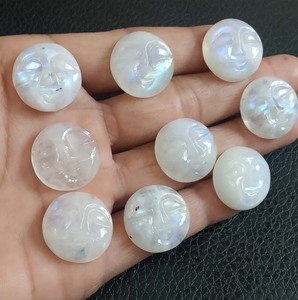 หินอัญมณีแกะสลักทรงกลมขนาด20มม. สีดำสวยงามสำหรับทำเครื่องประดับแฟชั่นและของขวัญแต่งงาน - Product Image 3