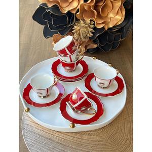 Tazza di caffè turco Bahia rosso 12 pezzi per 6 persone - Product Image 3