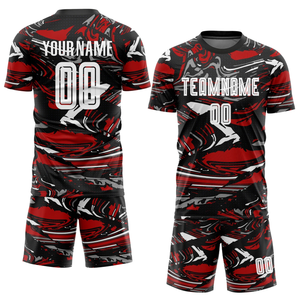 Maillot d'uniforme de football à sublimation blanc-rouge personnalisé pour hommes 100% chemise de football d'entraînement en polyester pour le service OEM - Product Image 1
