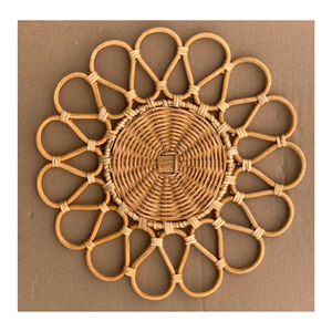 Mantel Individual de ratán hecho a mano colorido para decoración de boda-Mantel Individual de cargador de ratán tejido ecológico para sostener el plato - Product Image 2