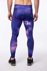 Leggings de sport pour hommes, coupe slim, taille élastique, couleur unie, pantalon de compression de haute qualité, imprimé uni - Product Image 6