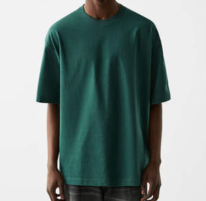 Camisetas recortadas Boxy Fit personalizadas para un aspecto moderno, Camiseta clásica de algodón para hombre, camisetas de algodón de manga corta con cuello redondo y peso pesado - Product Image 1