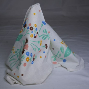 Serviette de cuisine pliable de qualité supérieure, 100% coton biologique, serviette à thé personnalisée avec impression sérigraphique, réutilisable, lavage à la main, séchage rapide - Product Image 1