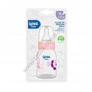 Biberon pattern per bambini con punta in Silicone 125 ml-rosa