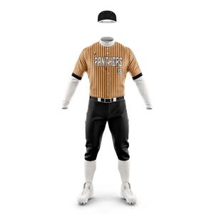 Camisetas de béisbol de tela de malla de poliéster personalizadas para jóvenes, ropa deportiva de diseño rayado liso, conjuntos de uniformes de béisbol con logotipo personalizado - Product Image 4