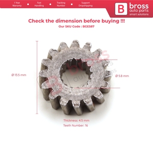 ชุดซ่อมมอเตอร์ซันรูฟ BGE587 เฟืองเหล็กชุบแข็ง 16 ฟัน - Product Image 5