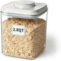 Conteneur de stockage alimentaire en plastique OEM Pop, hermétique, écologique, 2,65 L, sans BPA, avec couvercle anti-fuite pour garde-manger de cuisine