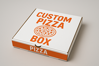 Boîte à pizza en papier kraft brun et blanc écologique, biodégradable, recyclable, adaptée au micro-ondes, emballage alimentaire pour emporter, nouveaux packsVN