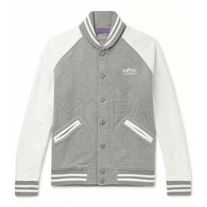 OEM personalizado Letterman chaqueta para los hombres cuerpo de lana, Mangas de cuero, letras bordadas y logotipos a granel de la fábrica de suministro - Product Image 1