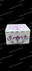 Boîte à bijoux en marbre faite à la main avec un design élégant pour les cadeaux et la boîte de rangement de bijoux à vendre - Product Image 5