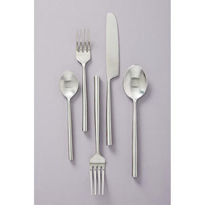 Cubiertos Clásicos de Acero Inoxidable para Restaurante y Hotel, con Mango Grueso y Plano, Acabado Pulido Espejo Plateado, Entrega Rápida - Product Image 3