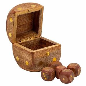 Boîte de rangement à verrouillage torsadé fait à la main Boîte à dés rustique Vente chaude Cadeaux et artisanat Boîtes en bois Panneaux muraux fabriqués en Inde - Product Image 4
