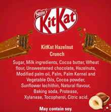 KitKat Tablette croquante aux noisettes 120g Bonbons pour enfants Saveur de chocolat au lait laitier Halal Malaisie Vente en gros pas cher en ligne - Product Image 4