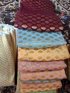 Tissu de brocart de haute qualité pour robe de mode de luxe et rembourrage de mariage couleurs vibrantes personnalisé en gros 100% pure soie - Product Image 2