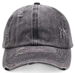 Custom unisex, Polyester/cotton Vintage Acid Wash Distressed Denim Pony Tail <b>Dad</b> <b>Hats</b> New Gorras Jeans Pony Sports Baseball <b>hats</b> - Product Image 1