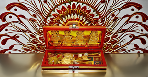 พระเครื่องโลหะศรีดานัลักมี คูเบอร์ บันดารี ยันตรา สำหรับพิธีกรรมดิวาลี ใช้สำหรับการประกอบพิธีกรรมทางจิตวิญญาณและเป็นของขวัญ - Product Image 3