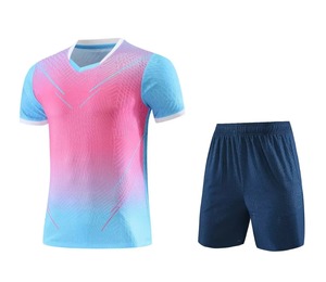 เสื้อฟุตบอลแขนสั้นผู้ชายเสื้อและชุดเสื้อเจอร์ซีย์สำหรับเด็กชุดฝึกซ้อมเกมสำหรับอยู่บ้าน - Product Image 3