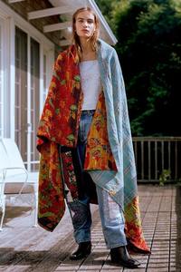 100% Organic Handmade Solid Pattern Kantha Cotton Quilt Soft Comfortable Modern 55*85 Inch Linen Throws India Quilt <b>Blanket</b> - Product Image 4