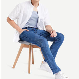 กางเกงยีนส์สีพื้นสำหรับผู้ชายกางเกงยีนส์ซักได้สำหรับกลางแจ้งสไตล์ใหม่ - Product Image 2