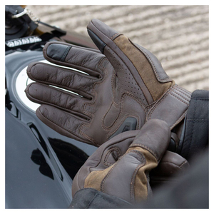 Gants de moto d'hiver en cuir avec fonction d'écran tactile réfléchissant sport coupe-vent fermeture à crochet et boucle - Product Image 5