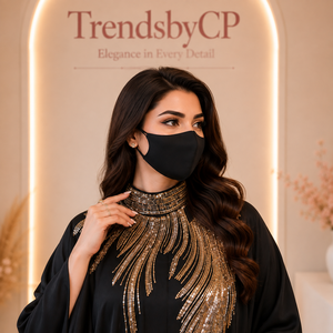 Robe longue de soirée modeste en satin noir, style jalabiya abaya, ornée de sequins, à manches longues, col montant, taille naturelle, pour événements formels - Product Image 4