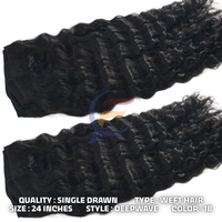 Extensions de cheveux indonésiens Remy de luxe à cuticules alignées, double trame, 100% cheveux humains bruts non traités, ondulation profonde, personnalisables