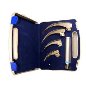 Ensemble de laryngoscope manuel professionnel avec lames en acier inoxydable, lumière LED, certification CE - Product Image 4