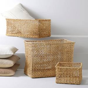 Conteneurs de stockage Collection 2025-Panier rectangulaire en jacinthe d'eau tissée, Conteneurs de stockage durables du Vietnam - Product Image 4