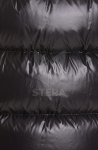 Veste matelassée surdimensionnée pour hommes de haute qualité avec logo personnalisé Manteau bulle noir d'hiver à col montant - Product Image 4