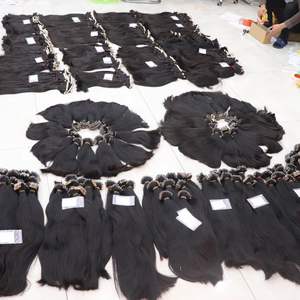 Extensions de cheveux vietnamiens noirs naturels Ruban de corps ondulé en machine à double trame Quantité minimale de commande 100g - Product Image 5