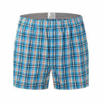 Calzoncillos Bóxer de Alta Calidad para Hombre, Cintura Elástica, Algodón y Poliéster, Estampado a Cuadros, Secado Rápido, Transpirable, Cómodo e Informal