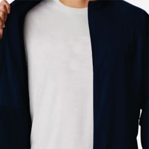 Autumn Washed Men's Canvas Jacket Custom Street Windbreaker with Lapel Hood & Embroidery Decoration Hip Hop Style Bomber Coat - Product Image 6