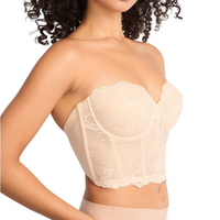 Soutien-gorge convertible sans bretelles pour femme, grande taille, maintien élevé, avec armatures, sans couture, ajustement invisible, multi-positions, confort quotidien, décolleté en V