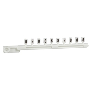 Per morsettiera SCHNEIDER ELECTRIC Linergy TR Clip-In Marker Ab1r8, striscia numerica da 8 caratteri, confezione da 10 morsetti - Product Image 1
