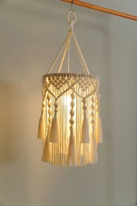 Elegante lámpara colgante de macramé, lámpara colgante tejida Bohemia, accesorio de techo decorativo para un hogar acogedor, sala de estar y dormitorio - Product Image 5