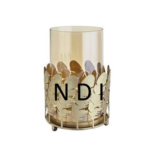 Portavelas decorativo de mesa de aluminio hecho a mano, soporte de vela votivo de diseño personalizado para Navidad, tendencia superior de Navidad - Product Image 1