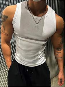 <b>Men</b> sports <b>vest</b> sleeveless <b>gym</b> workout tank top breathable quick dry fitness activewear for running and training - Product Image 5