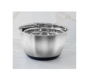 Modern stainless steel cooking bowl with <b>mirror</b> finished for making soups - Product Image 1
