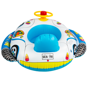 Voiture à pontons en plastique pour enfants avec volant, incluant des fonctions de vélo et de natation - Product Image 5