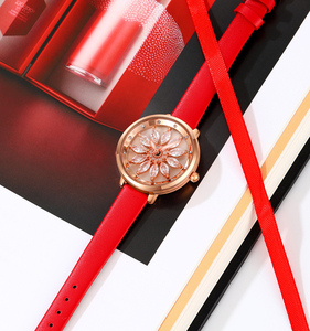 Reloj de Cuarzo SKMEI 2268 para Mujer, Elegante, con Caja de Aleación de Zinc en Oro Rosa y Esfera Giratoria con Piedras - Product Image 2