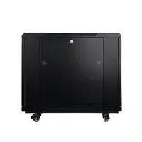 Rak Server Jaringan 12U 19 Inch untuk Pusat Data Dalam Ruangan, Rak Berdiri Lantai, Kemasan Datar 19 Inch, Terbongkar untuk Ekspor, Grosir Kabinet