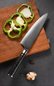Venta al por mayor personalizado de alta calidad OEM ODM servicio profesional estilo japonés Damasco acero mango de madera afilado Cuchillo de cocina Chef - Product Image 6