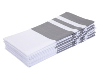 Serviettes de cuisine en toile 100% coton, jetables, imprimées, en rouleau, pour usage domestique, carrées unies, tissées, teintes en fil, 18x20, blanc, gris, résistantes à l'eau
